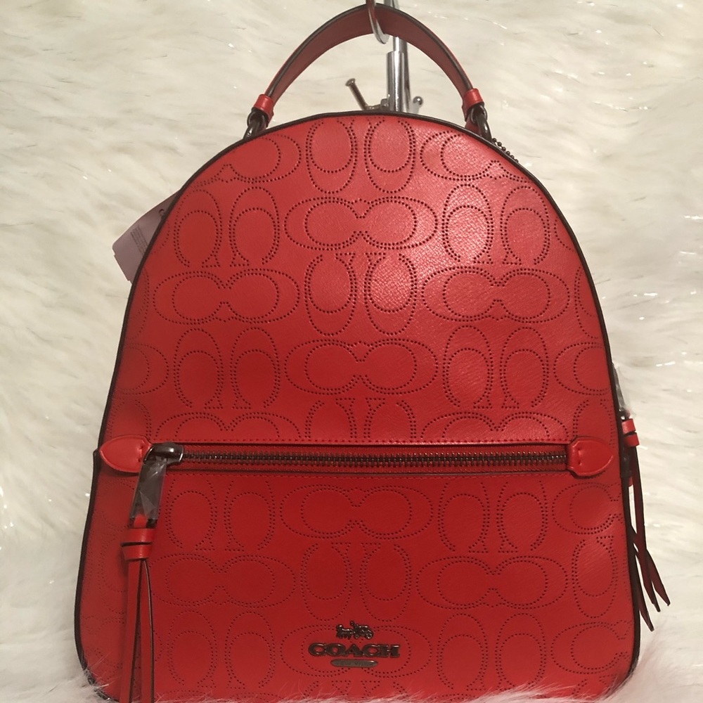 Coach Sig Leather Jordyn Backpack NWT